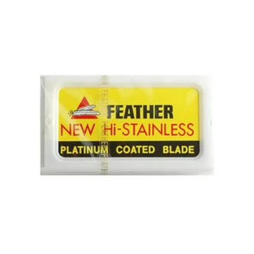 Feather New Hi-Stainless Platinum Coated DE Blades (10pcs)