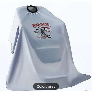 Barber Cape (grey with print) 140x160cm beterítő kendő