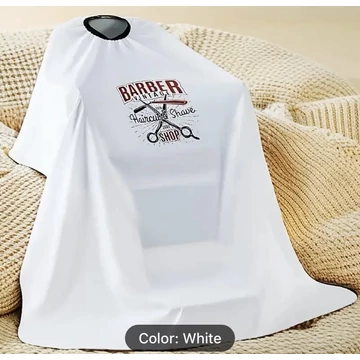 Barber Cape (white with print) 140x160cm beterítő kendő