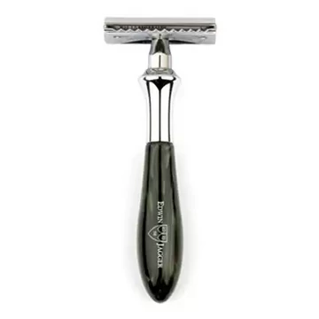 Edwin Jager Closed Comb Chatsworth Plaza Safety Razor (DE) Ebony / Chrome IEPSR
