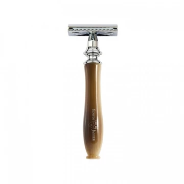 Edwin Jager Closed Comb Chatsworth Horn Safety Razor (DE) Horn / Chrome LHCSR