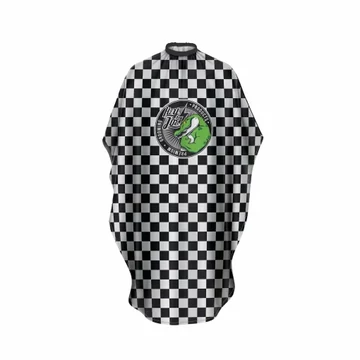 Hey Joe! Barbers Cape (black/white checkered) 170x140cm