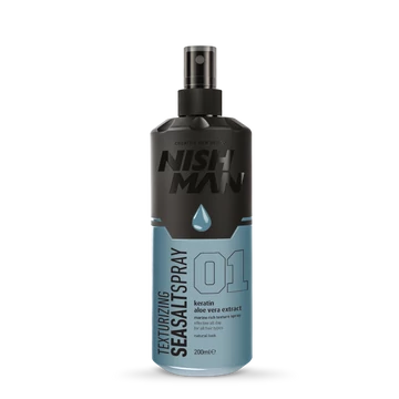 Nish Man Texturizing Sea Salt (01) tengeri sós beszárító spray (Keratin & Aloe Vera) 200ml