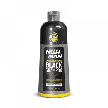 Nish Man Hair & Beard Black Shampoo 400ml