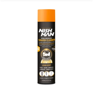 Nish Man Shaver Cleaner Lemon gép tisztító 5 az 1-ben spray 769ml (Pro Size)