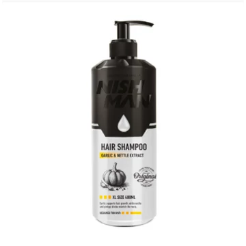 Nish Man Hair Shampoo - Garlic & Nettle XL Size sampon 480ml