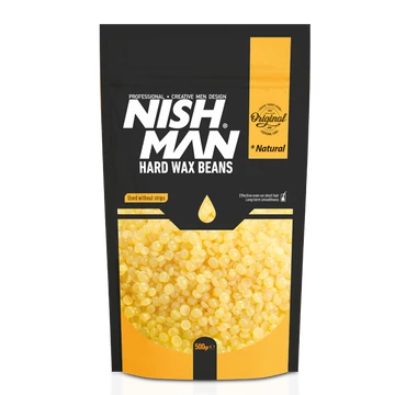 Nish Man Professional Hard Wax Beans Natural 500g