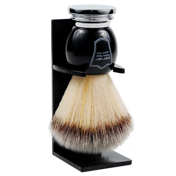 Parker BCSY Synthetic Shave Brush - Arctic Storm - With Stand borotva pamacs tartóval
