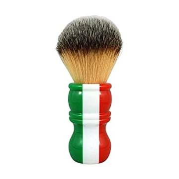 RazoRock Italian Barber Tri-Color Plissoft Synthetic Shaving Brush - 24mm Knot