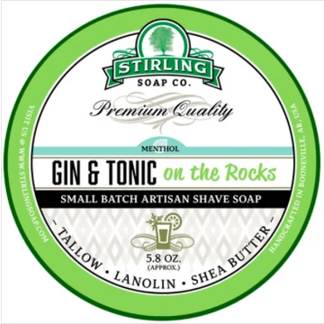 Stirling Shaving Soap Gin  Tonic On The Rocks (menthol) 170ml