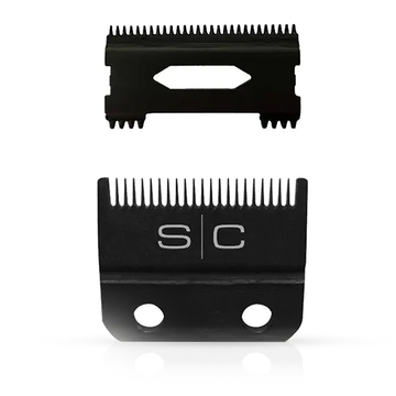 StyleCraft Replacement Fade + Slim Deep Tooth - Black Diamond Carbon DLC Clipper Blade Set