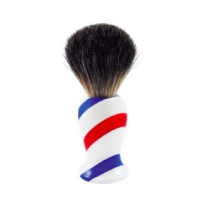 Barber Stripes Shaving Brush Black Badger 60mm (Ø20mm-Ø50mm)