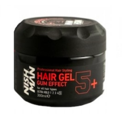 Nish Man Hair Styling Gel Gum Effect 5+ Ultra hold 300ml