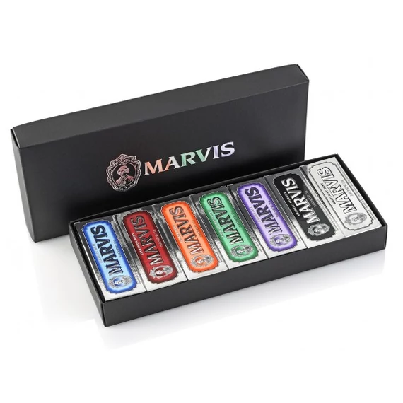 Marvis fogkrém válogatás ajándékszett diszdobozban (7x25ml)