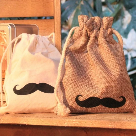 Gift Bag Moustache - bajszos ajándékzsák