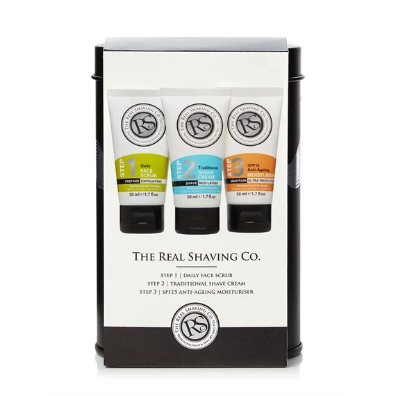 The Real Shaving Co. 3pc Tin Set ajándékszett