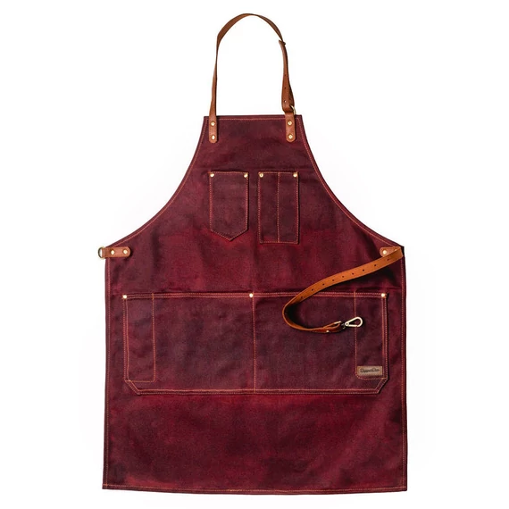 Dapper Dan Barber Apron (oxblood)