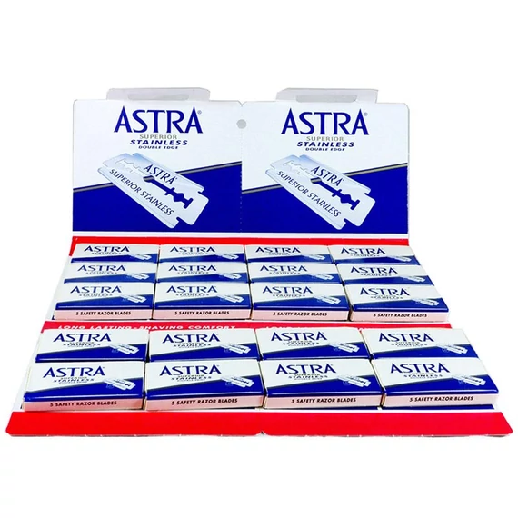 Astra Superior Stainless DE razor blades borotva penge (20x5db)