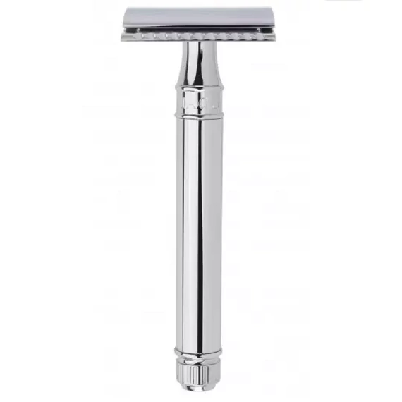 Edwin Jagger Closed Comb Long Safety Razor (DE) Chrome - DEL87