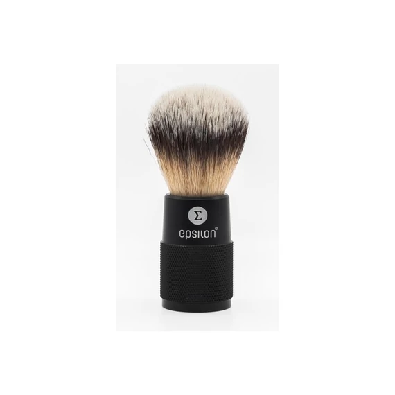 Epsilon Synthetic Shaving Brush Metallic Black Handle 48/24mm borotvapamacs