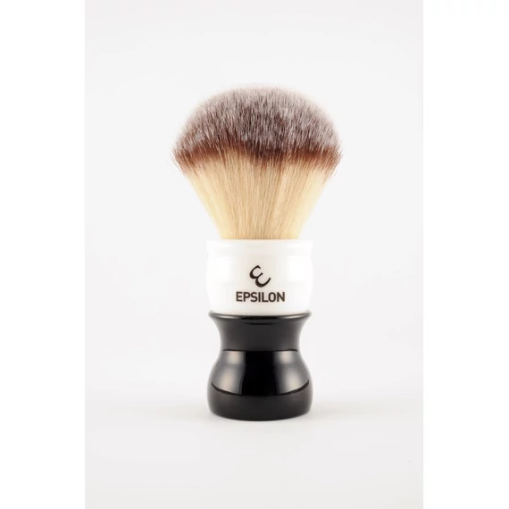 Epsilon Silver Tip Fibre Black & White Shaving Brush 54/26mm borotvapamacs
