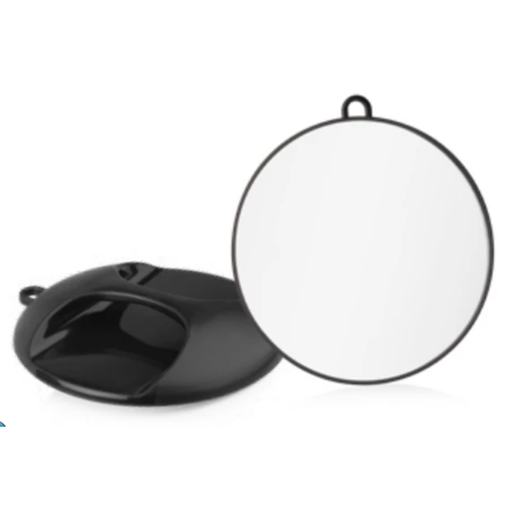 Barber Mirror Round Black 28cm