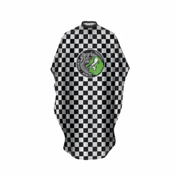 Hey Joe! Barbers Cape (black/white checkered) 170x140cm