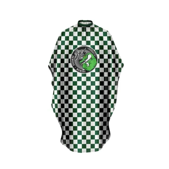 Hey Joe! Barbers Cape (green/white checkered) 170x140cm