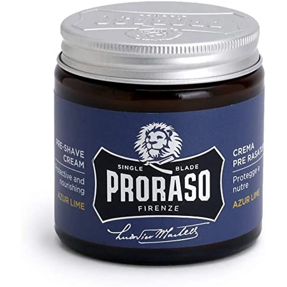 Proraso Pre-Shave Cream Single Blade Azur Lime borotválkozás előtti krém 100g