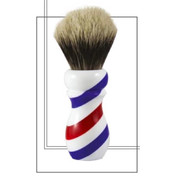 Barber Stripes Shaving Brush Black Badger XL 75mm (Ø20mm-Ø50mm)