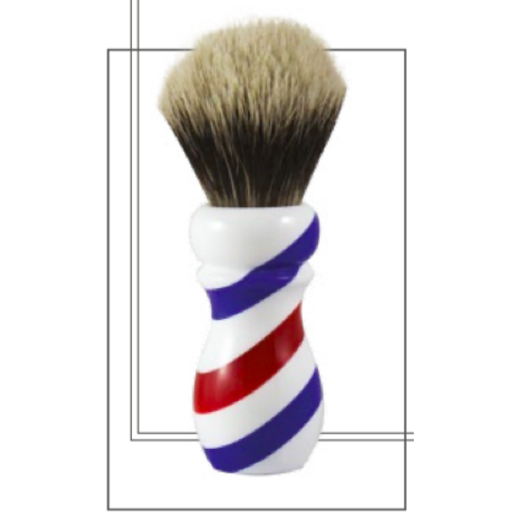 Barber Stripes Shaving Brush Black Badger XL 75mm (Ø20mm-Ø50mm)