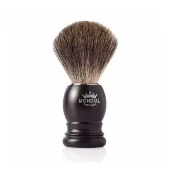 Mondial Boston Pure Badger Shaving Brush - Stain Black