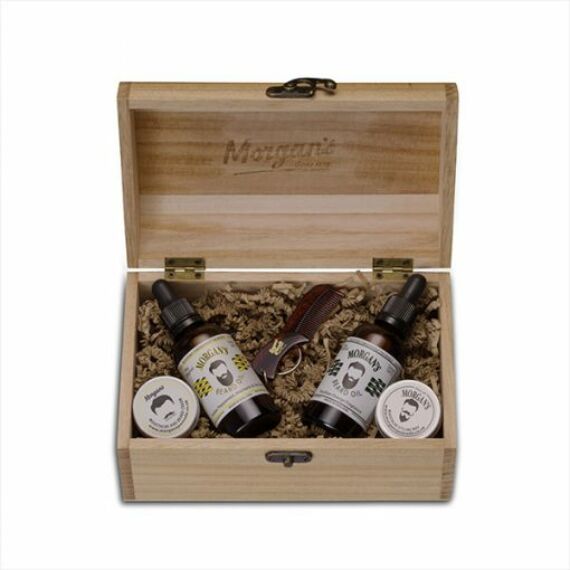 Morgan's Beard Oil Combo Chest Gift Set (5pc+wood box)