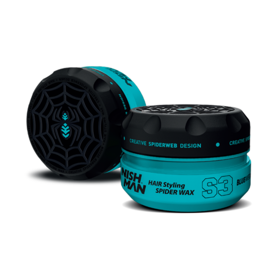 Nish Man Hair Styling Spider Wax S3 Blue Web 150ml