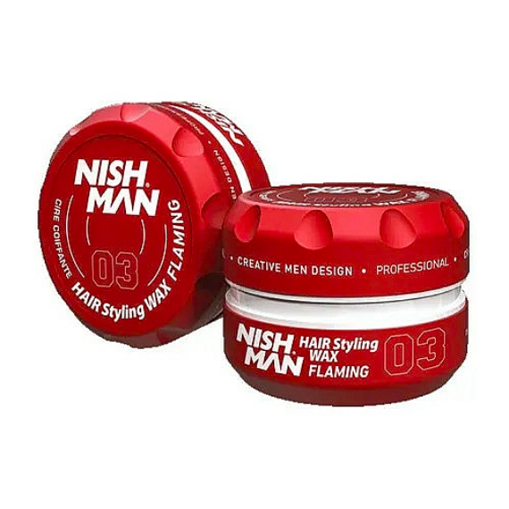 Nish Man Hair Styling Wax (03) Flaming 100ml