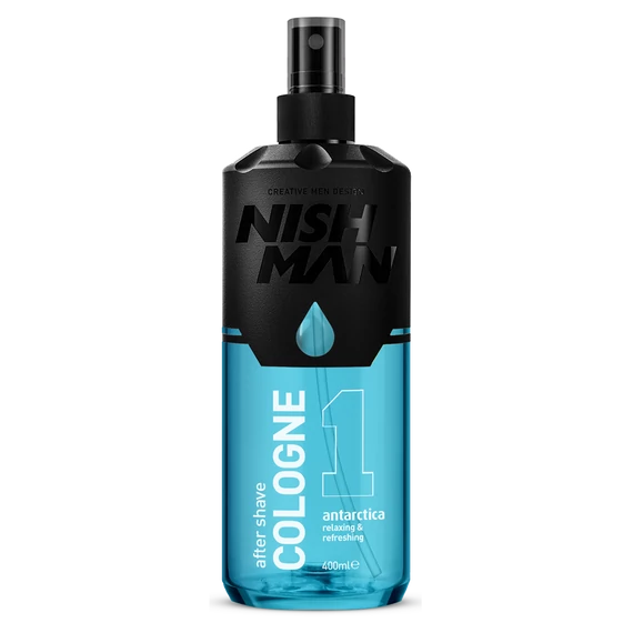Nish Man After Shave Lotion Cologne 01 Antarctica 400ml (Pro Size)