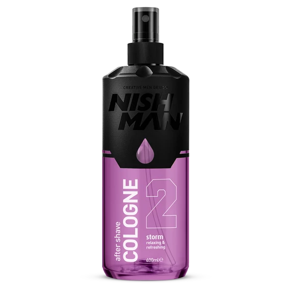Nish Man After Shave Lotion Cologne 02 Storm 400ml (Pro Size)