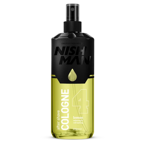 Nish Man After Shave Lotion Cologne 04 Lemon 400ml (Pro Size)