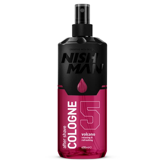 Nish Man After Shave Lotion Cologne 05 Volcano 400ml (Pro Size)