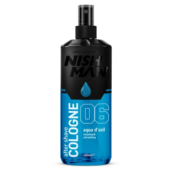Nish Man After Shave Lotion Cologne 06 Aqua d'Asil  400ml (Pro Size)