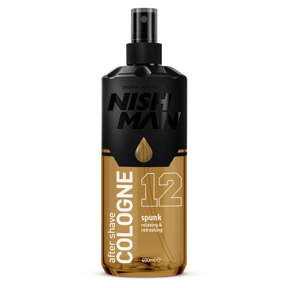 Nish Man After Shave Lotion Cologne 12 Spunk/X-Space 400ml (Pro Size)