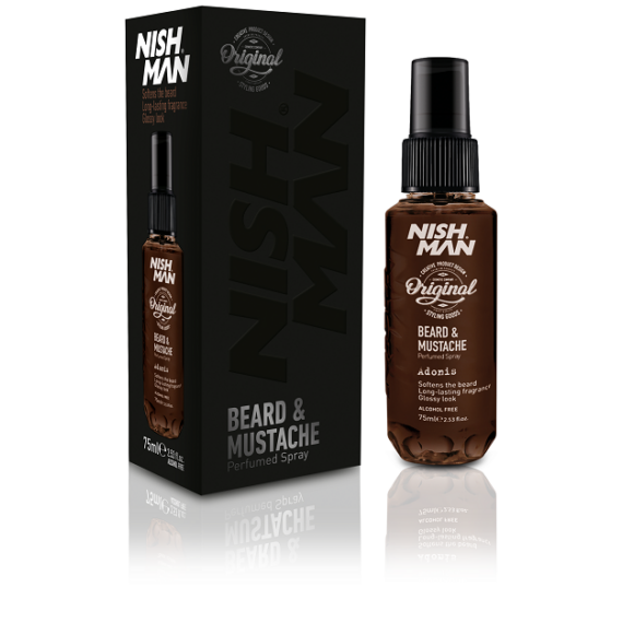 Nish Man Beard & Mustache Perfumed Spray Adonis 75ml