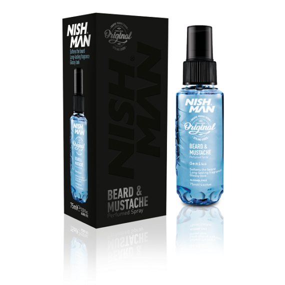 Nish Man Beard & Mustache Perfumed Spray Genius 75ml
