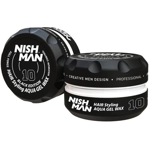 Nish Man hajformázó Aqua Gel Wax (10) Black Edition 150ml