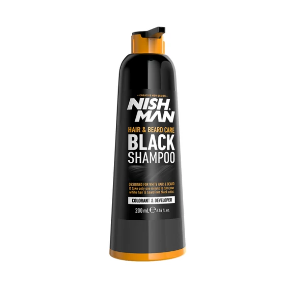 Nish Man Hair & Beard Black Shampoo 200ml