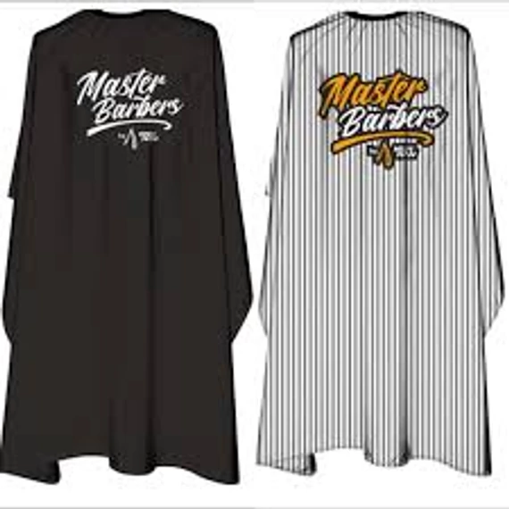 Nish Man Barber Cape "Master Barbers" (White)