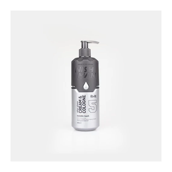 Nish Man After Shave Balm Cream&Cologne 2in1 (05) Invisible Touch 400ml (Pro Size)