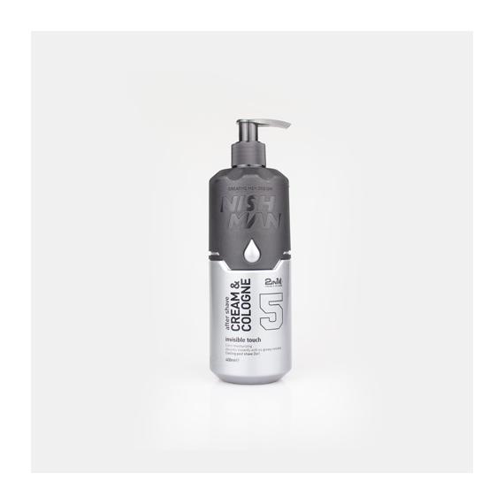 Nish Man After Shave Balm Cream&Cologne 2in1 (05) Invisible Touch 400ml (Pro Size)