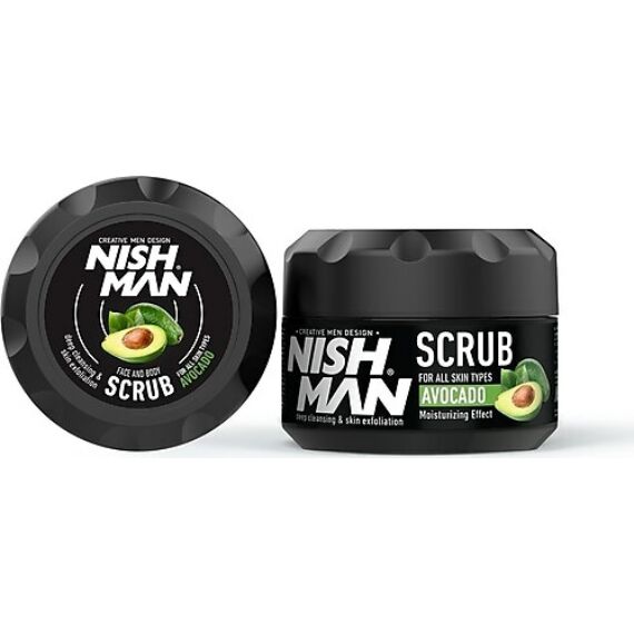 Nish Man Face and Body Scrub Avocado arcradír 300ml
