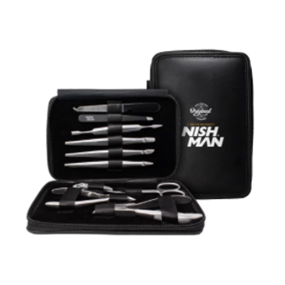 Nish Man Nail Tools - Silver manikür készlet (10 darabos)